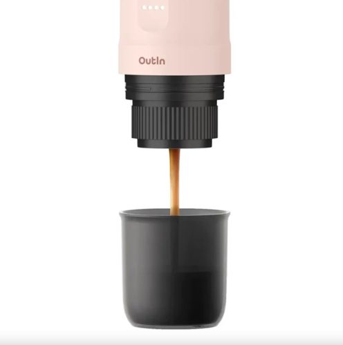 Outin Nano akkumulátoros hordozható kávéfőző - Rose Quartz x BCRF