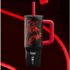   Bialetti Stranger Things - füles tumbler szívószállal 900ml