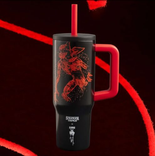 Bialetti Stranger Things - füles tumbler szívószállal 900ml