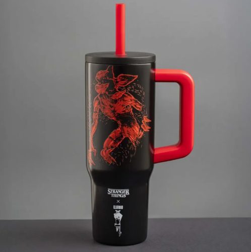 Bialetti Stranger Things - füles tumbler szívószállal 900ml